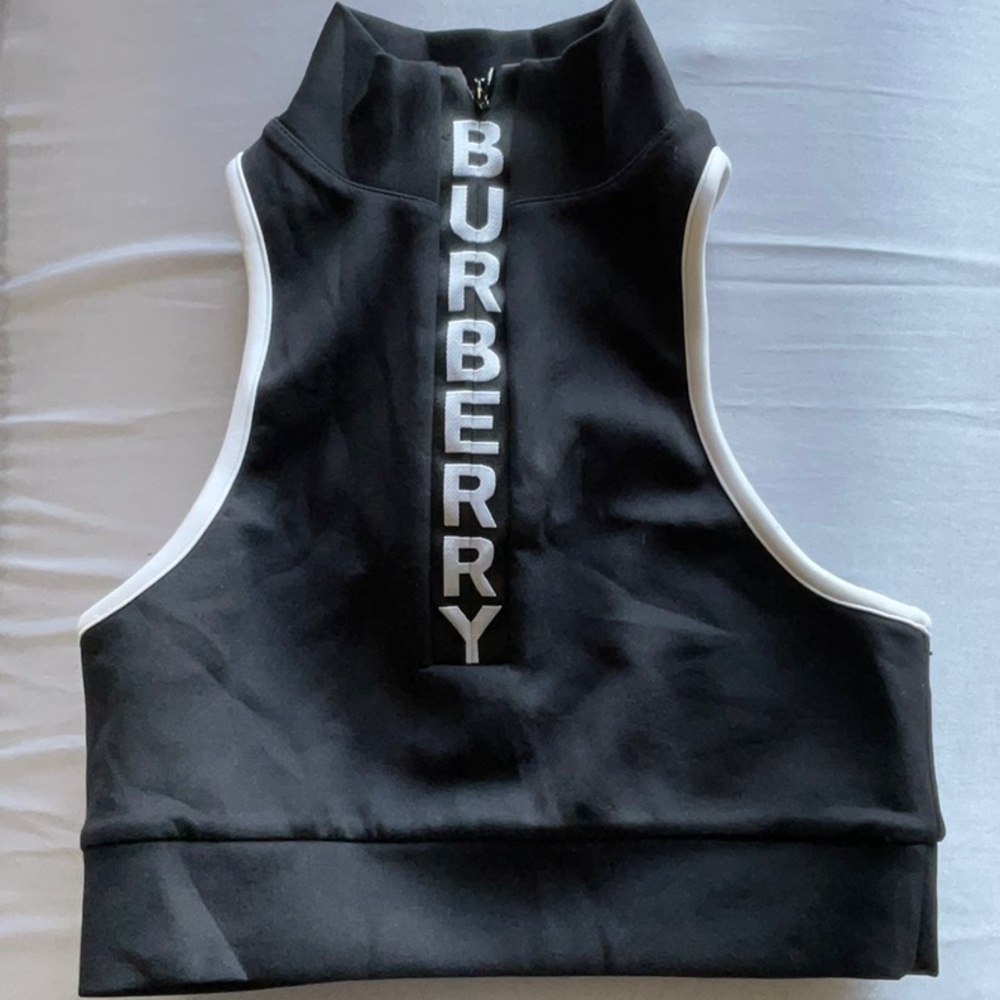 Burberry high neck crop top